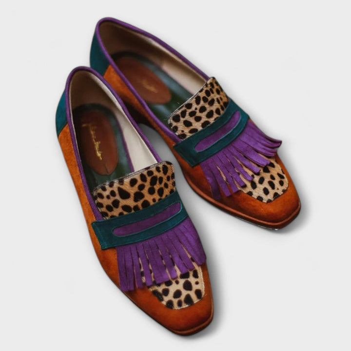 Mara – Καφέ Loafer με σχέδιο λεοπάρδαλης
