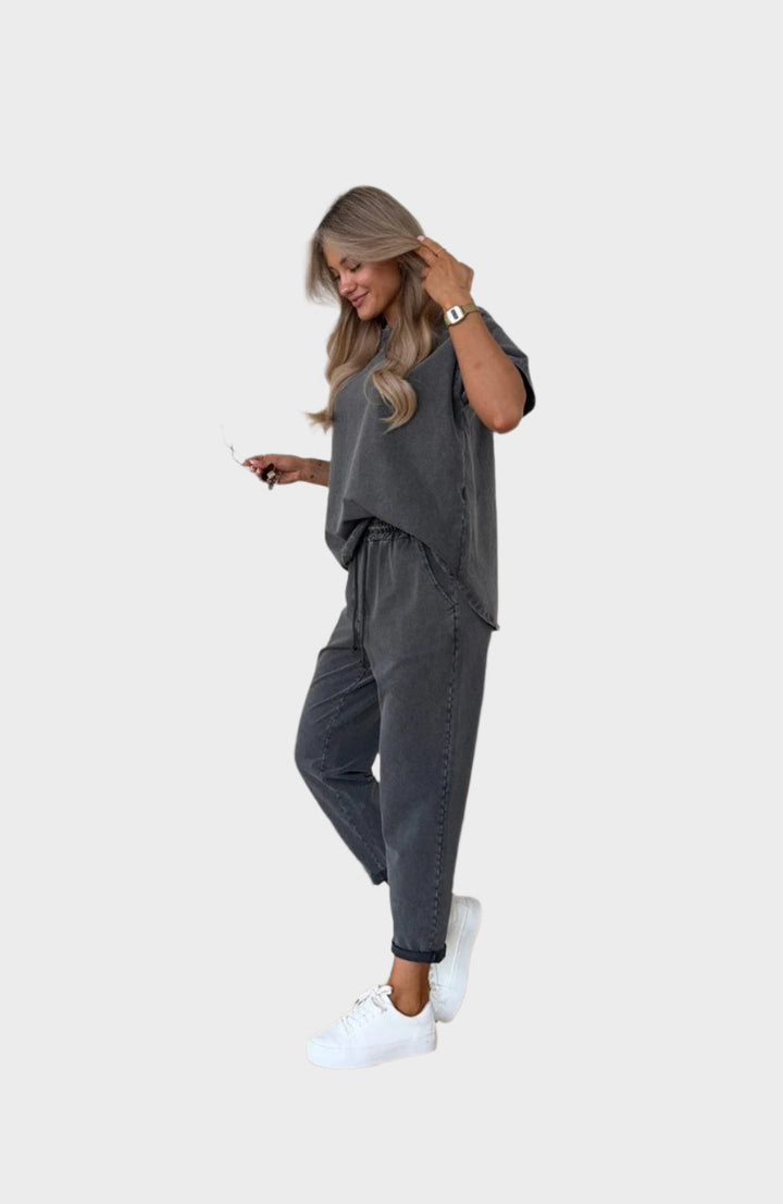 Casual Σετ με Μπλούζα και Παντελόνι Jogger