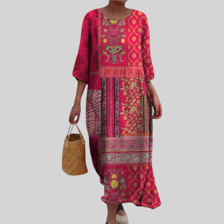 Marlene – Vestido Boho Largo de Corte Amplio