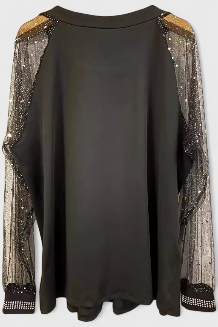 Flor | Blusa tul strass