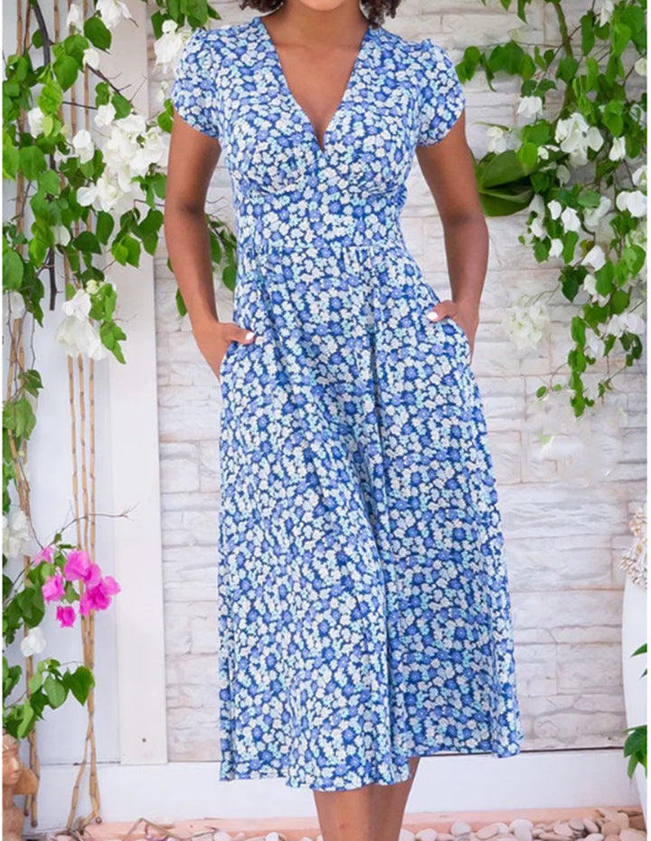 Fienna – Midi Dress with Button Detail