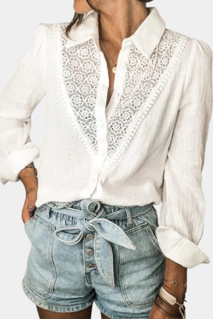 Tess | Μπλούζα με δαντέλα