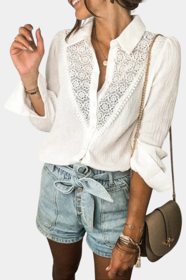 Tess | Μπλούζα με δαντέλα