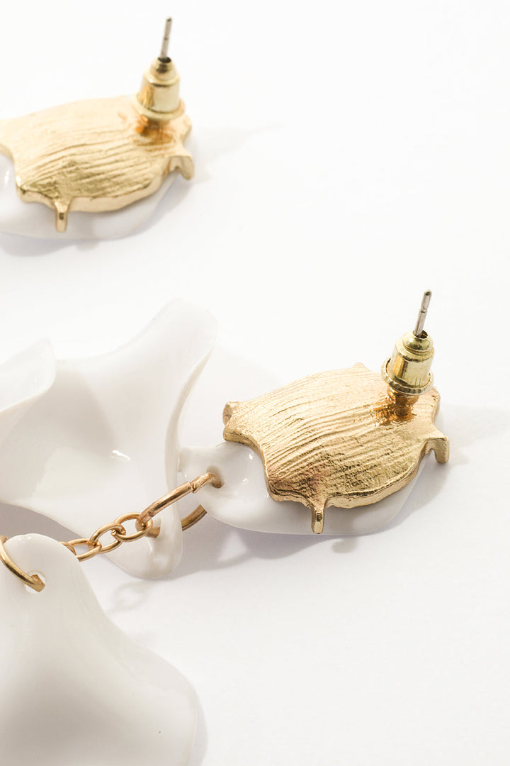 Σκουλαρίκια με πέταλα ορχιδέας