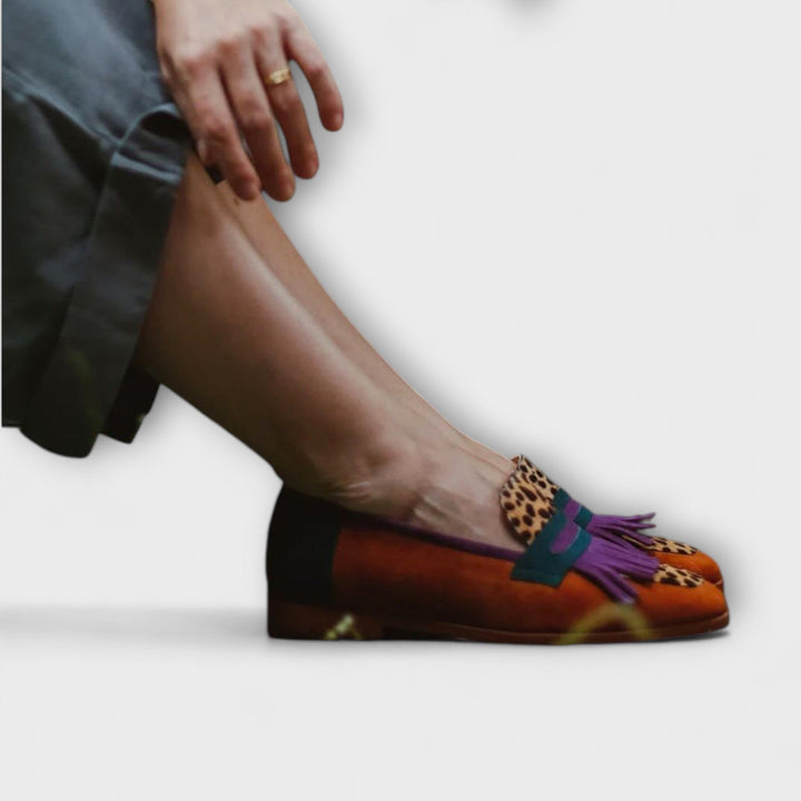Mara – Καφέ Loafer με σχέδιο λεοπάρδαλης