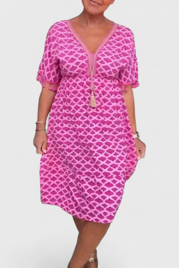 Kirra | Vestido Boho Chic con Estampado Geométrico