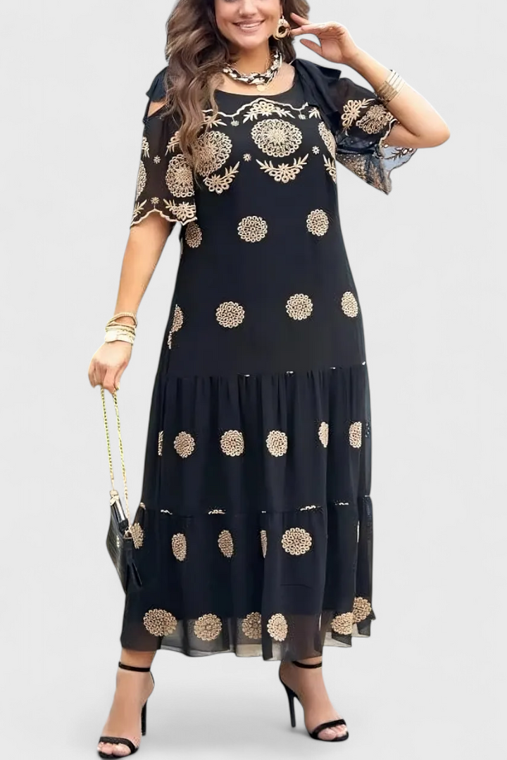 Cathy | Vestido de Verano Elegante de Malla con Diseño Hueco y Corte Fluido