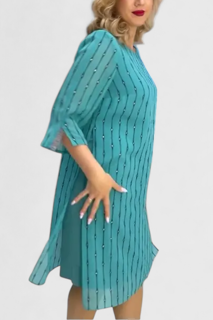 Polly | Κομψό φόρεμα από σιφόν με κλασική εφαρμογή και αέρινο ντραπέ