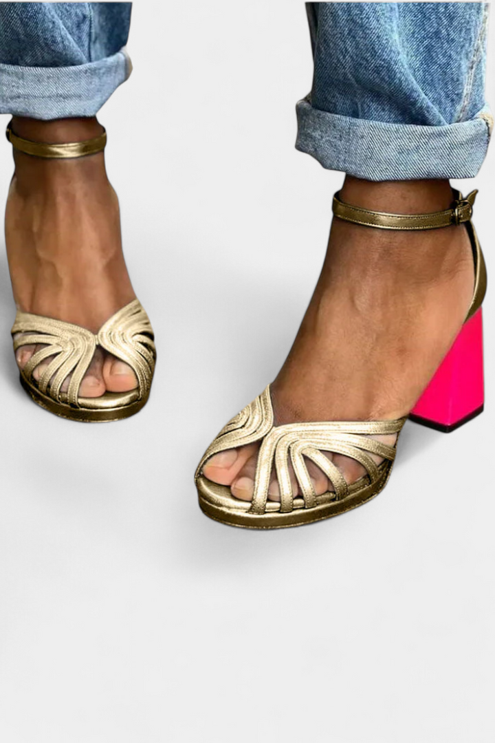 Solea | Sandalia Tira Oro