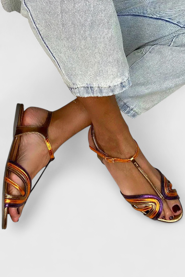 Raluca | Sandalia Dorada