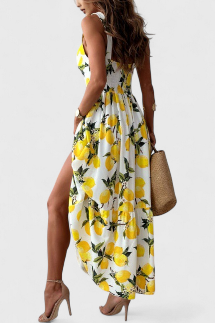 Huda | Vestido limón maxi