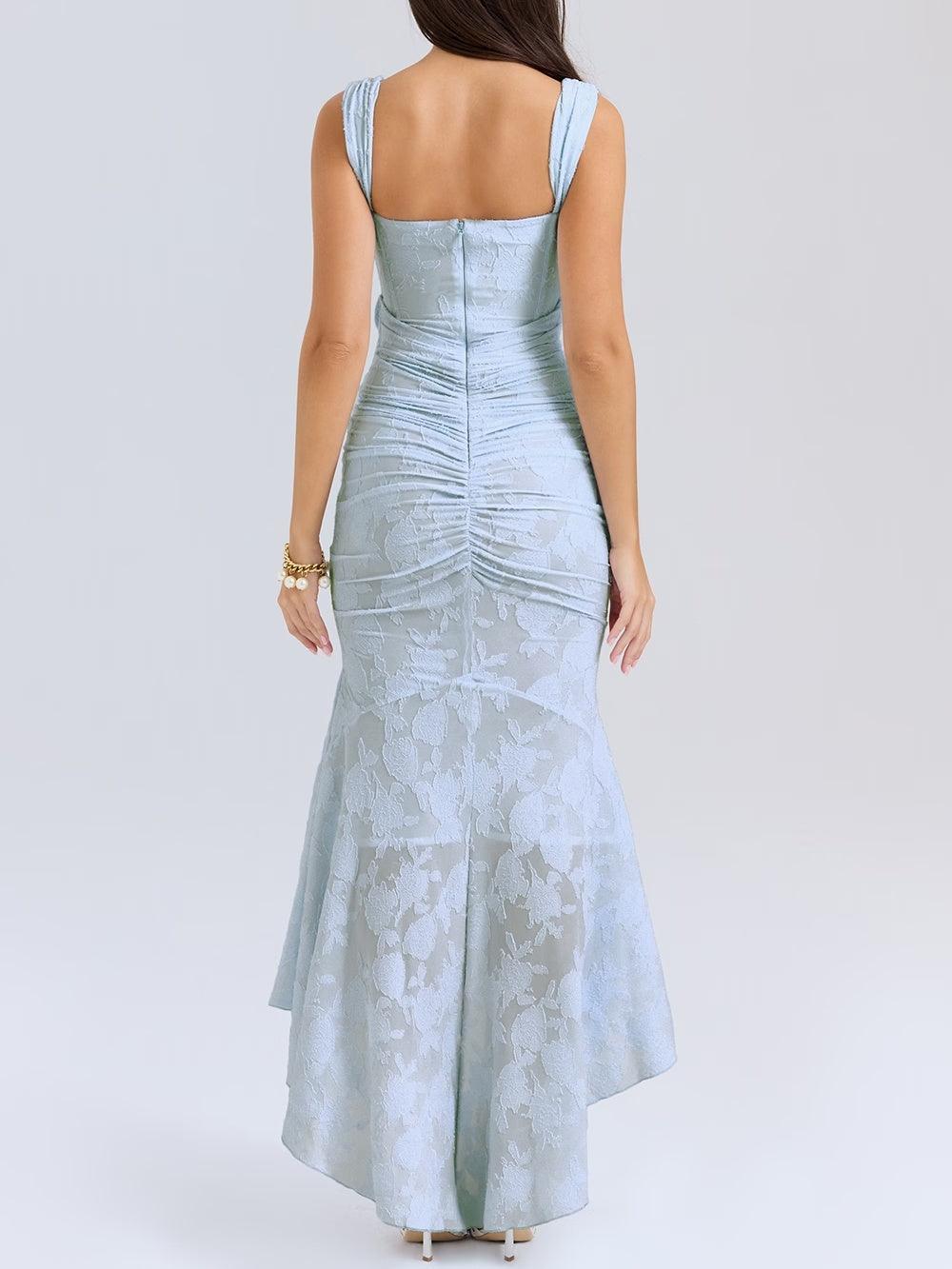 Giulia | Maxi Dress in Blue Floral Campanula