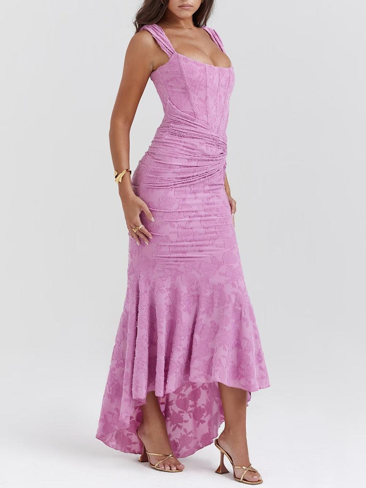 Giulia | Maxi Dress in Blue Floral Campanula