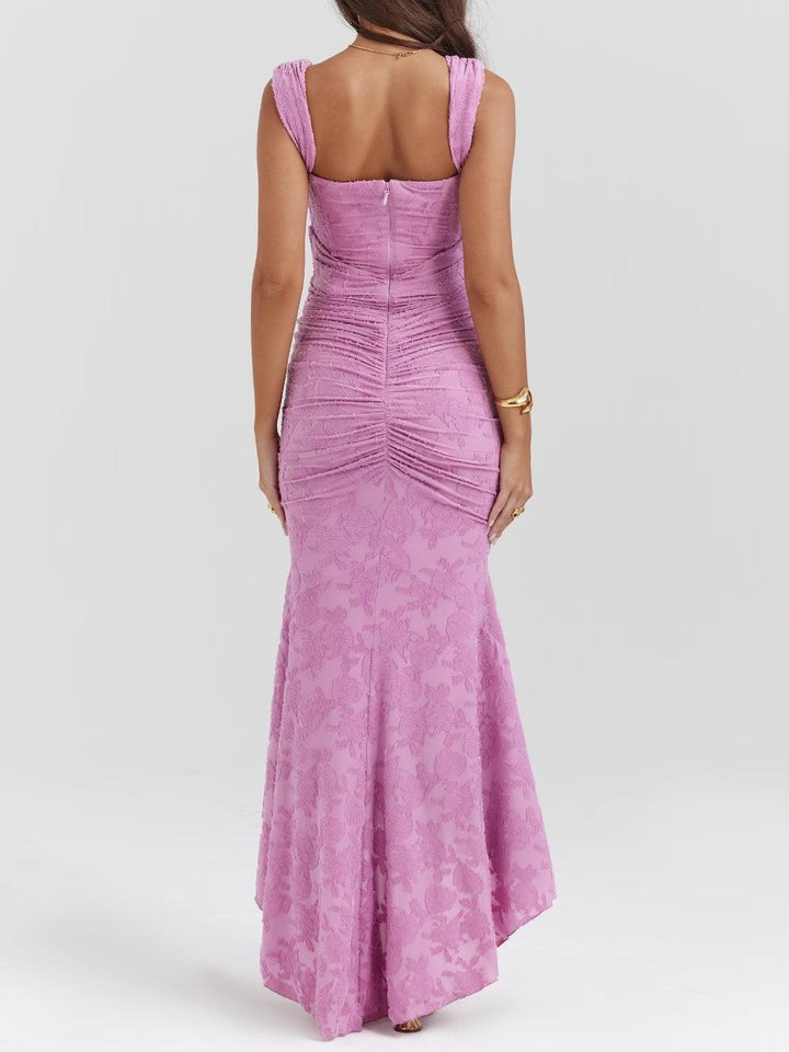 Giulia | Maxi Dress in Blue Floral Campanula