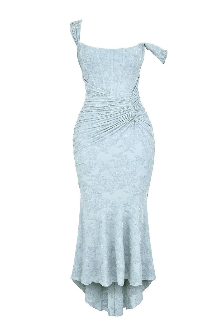 Giulia | Maxi Dress in Blue Floral Campanula