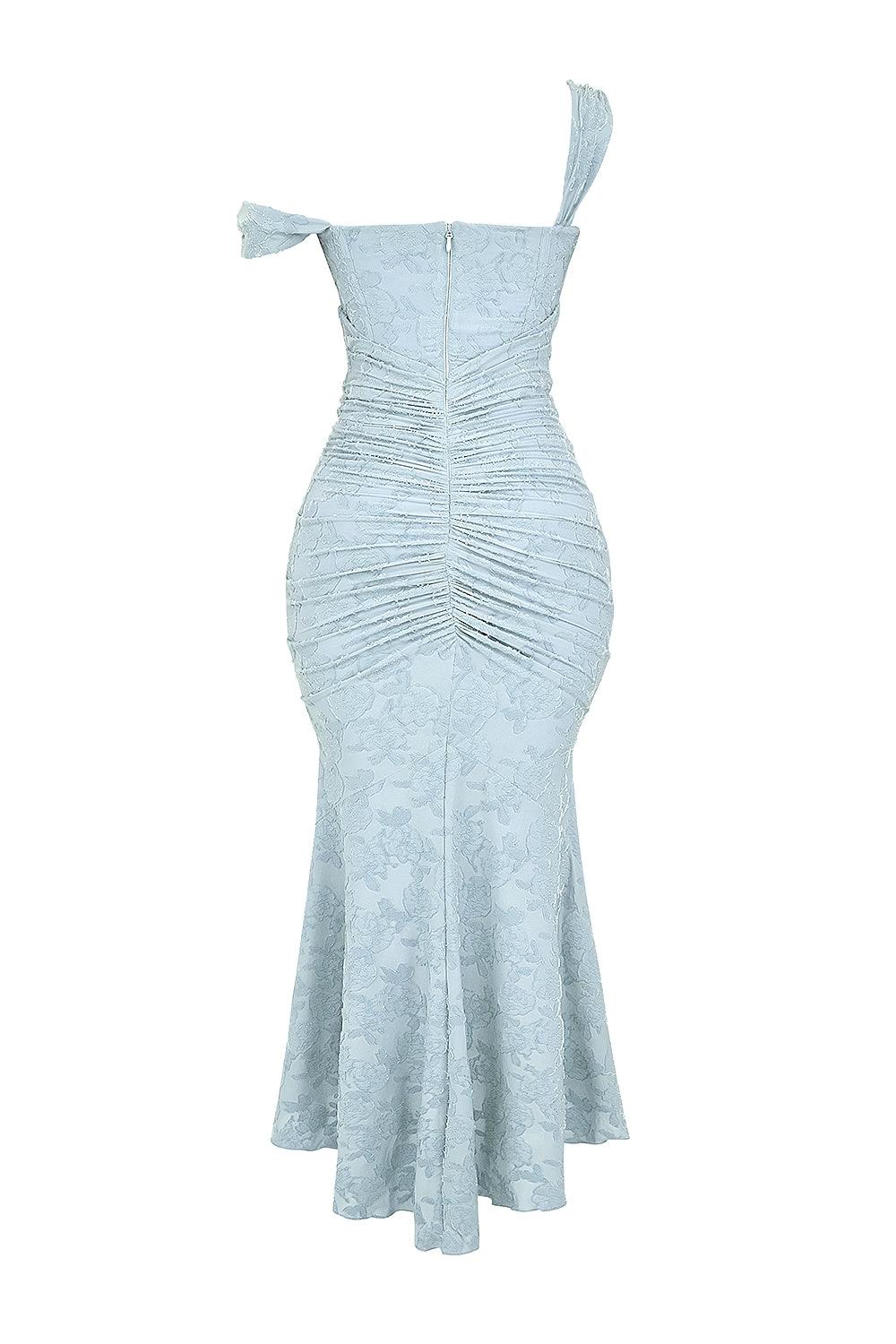 Giulia | Maxi Dress in Blue Floral Campanula