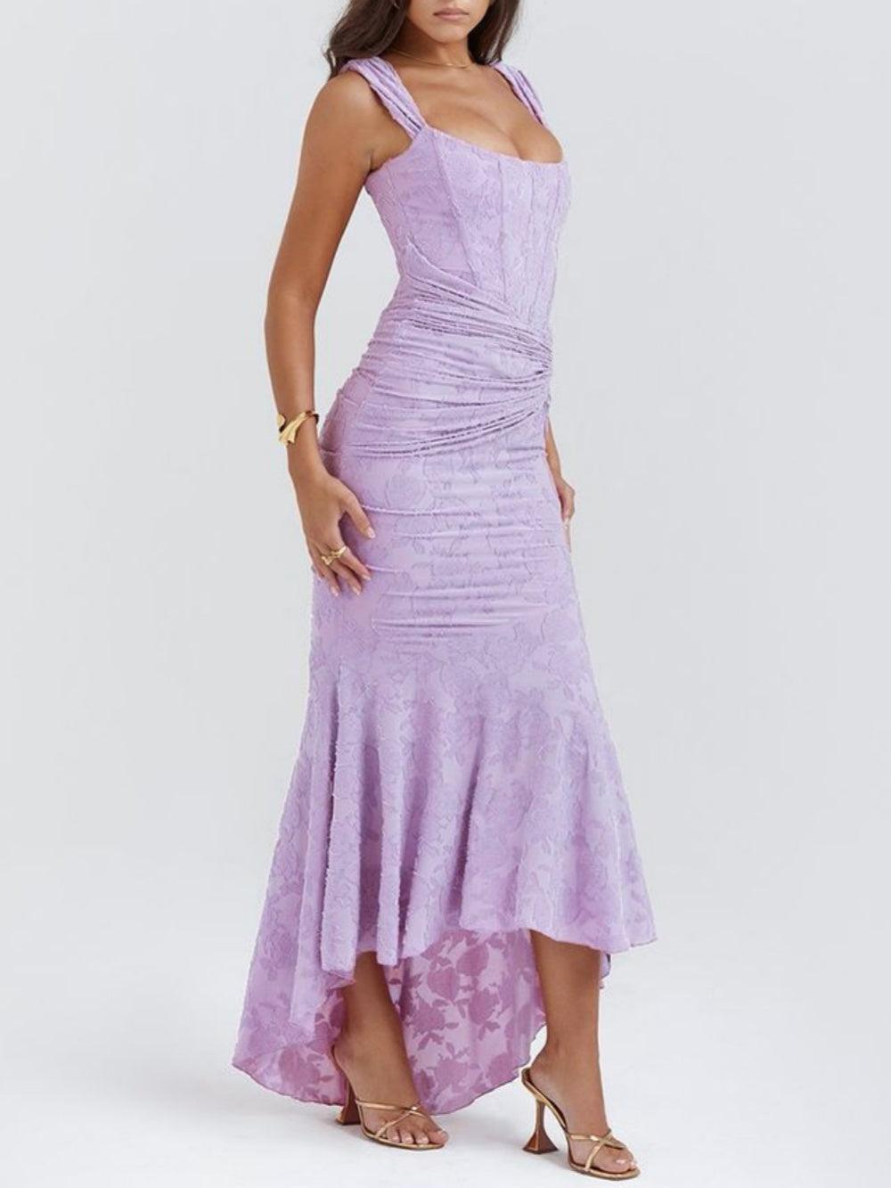 Giulia | Maxi Dress in Blue Floral Campanula