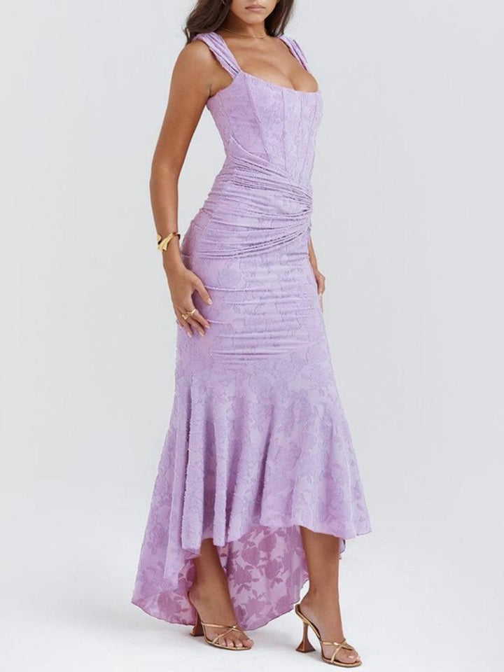 Giulia | Maxi Dress in Blue Floral Campanula