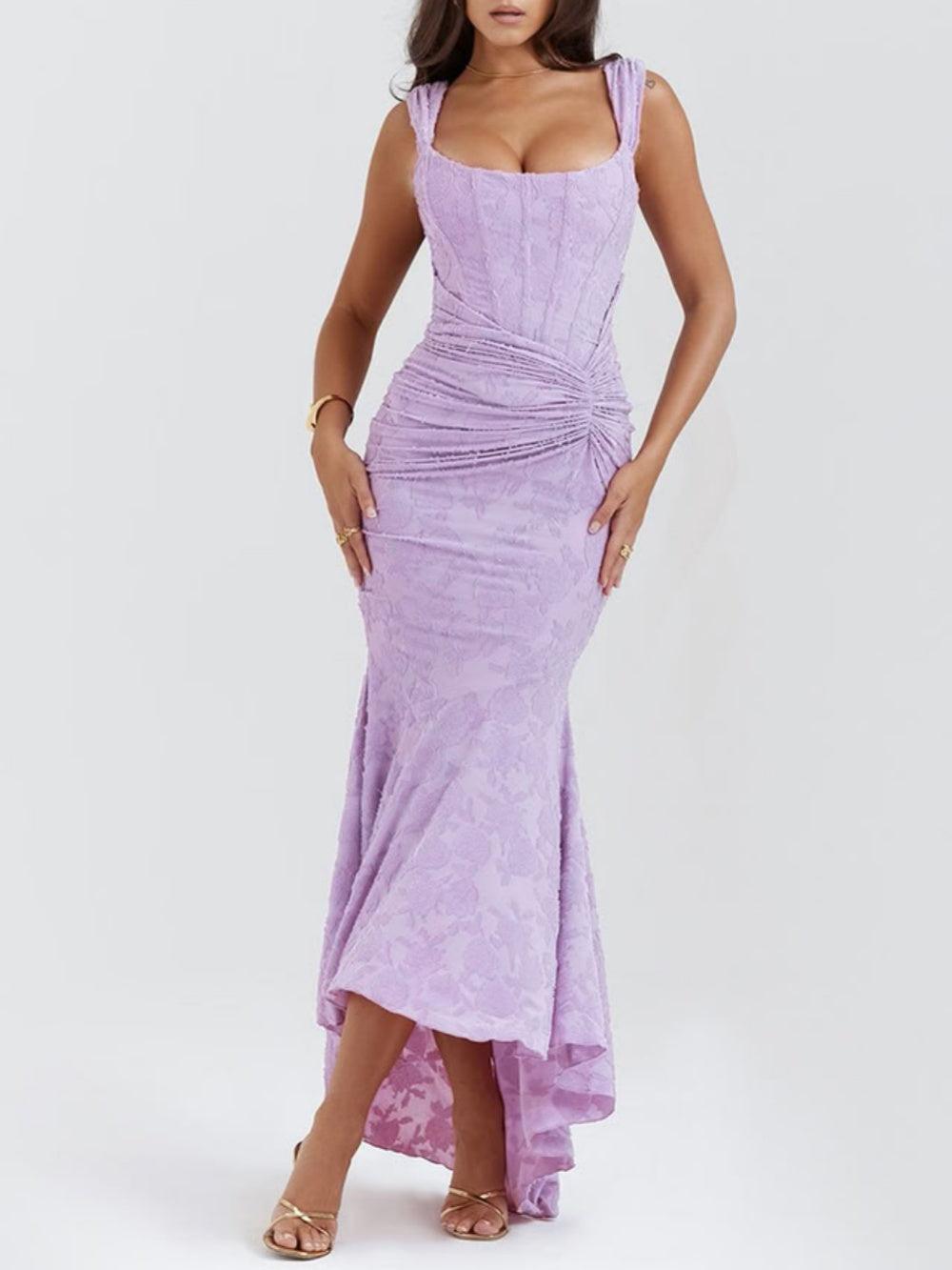 Giulia | Maxi Dress in Blue Floral Campanula