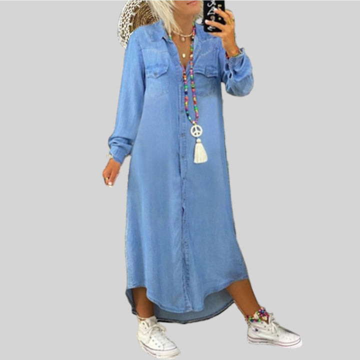 Lina™ - Vestido maxi de manga larga