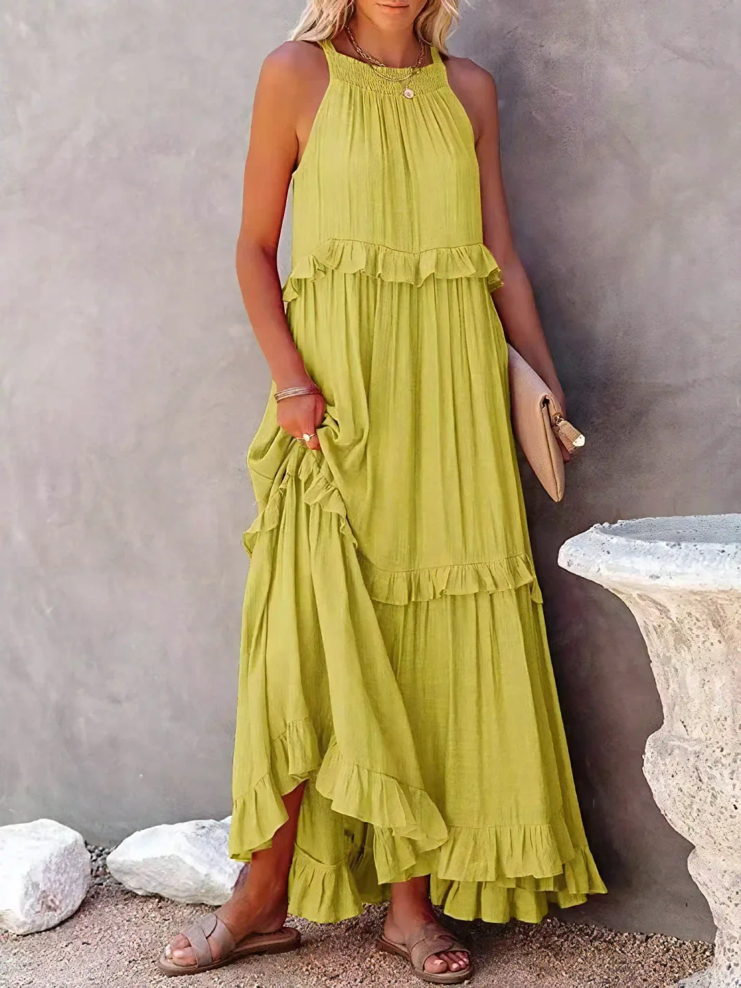 Mareike – Maxi vestido con volantes