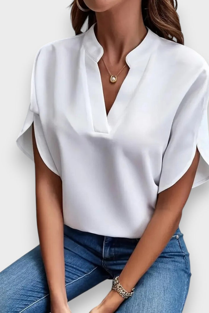 Roswina – Blusa de corte holgado con escote en V