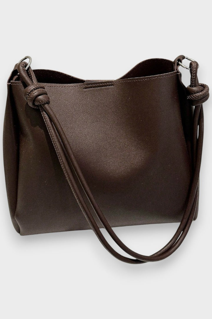 Bolso tote con detalle de pliegue