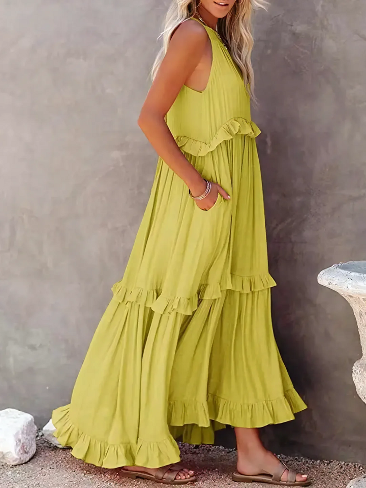 Mareike – Maxi vestido con volantes