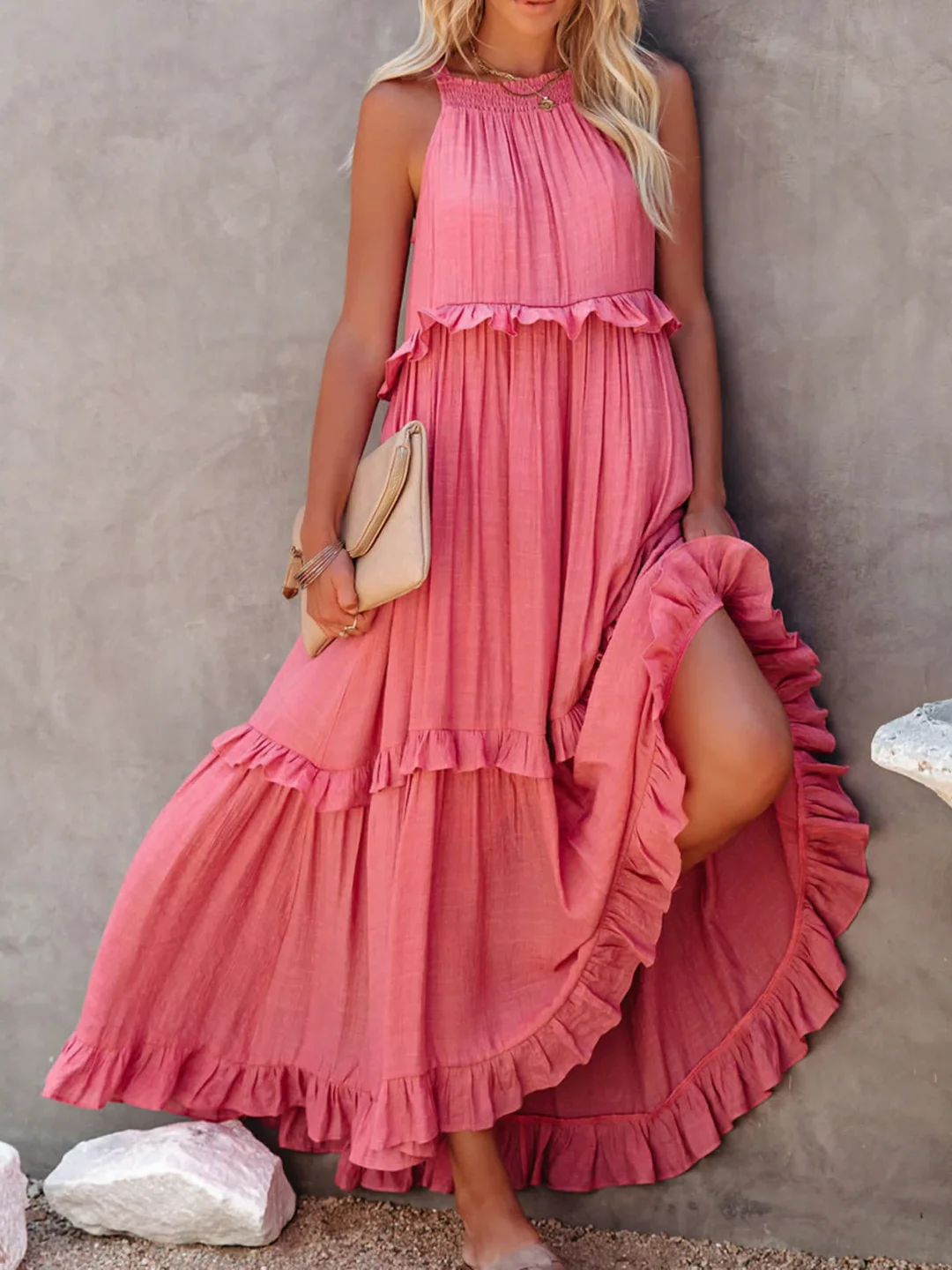 Mareike – Maxi vestido con volantes