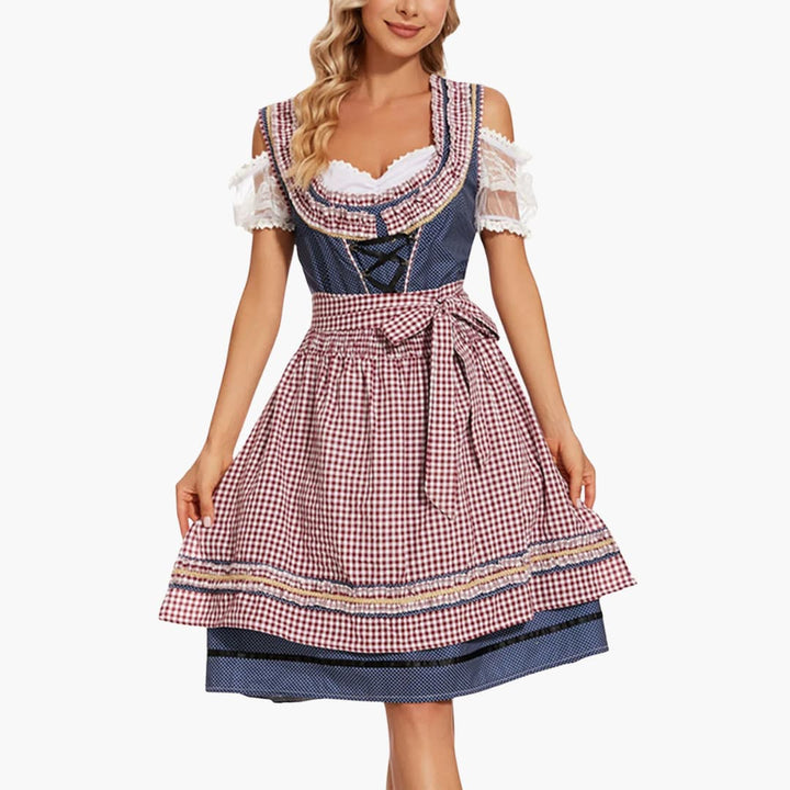 Καρό Dirndl Φόρεμα για Γυναίκες | Μήκος Γόνατου
