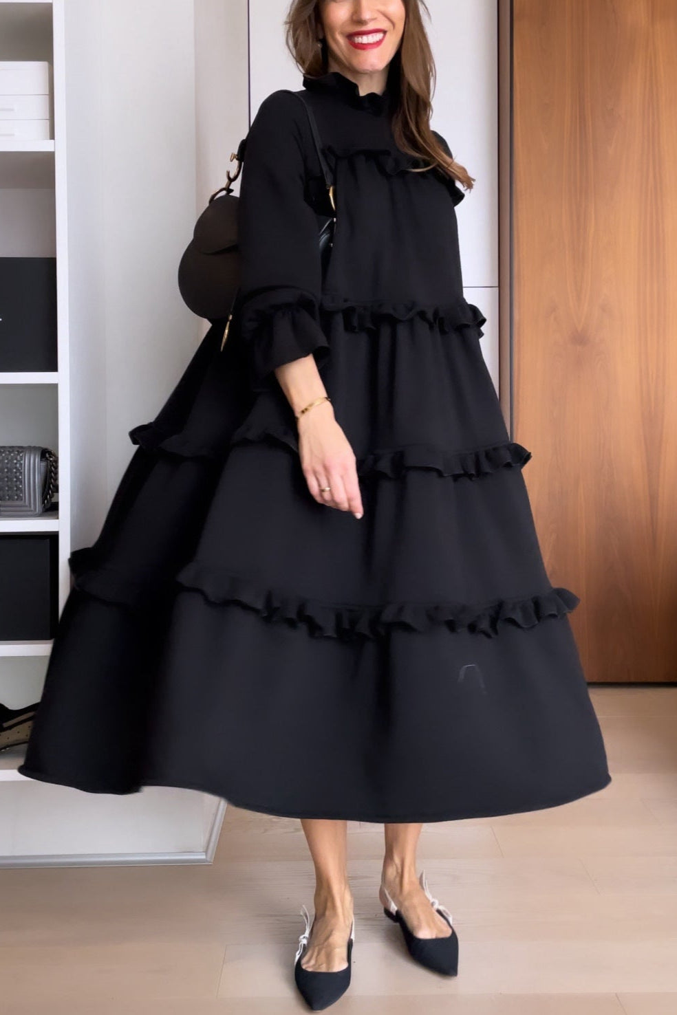 Jada Vestido Sudadera con Volantes | Silueta Casual-Chic
