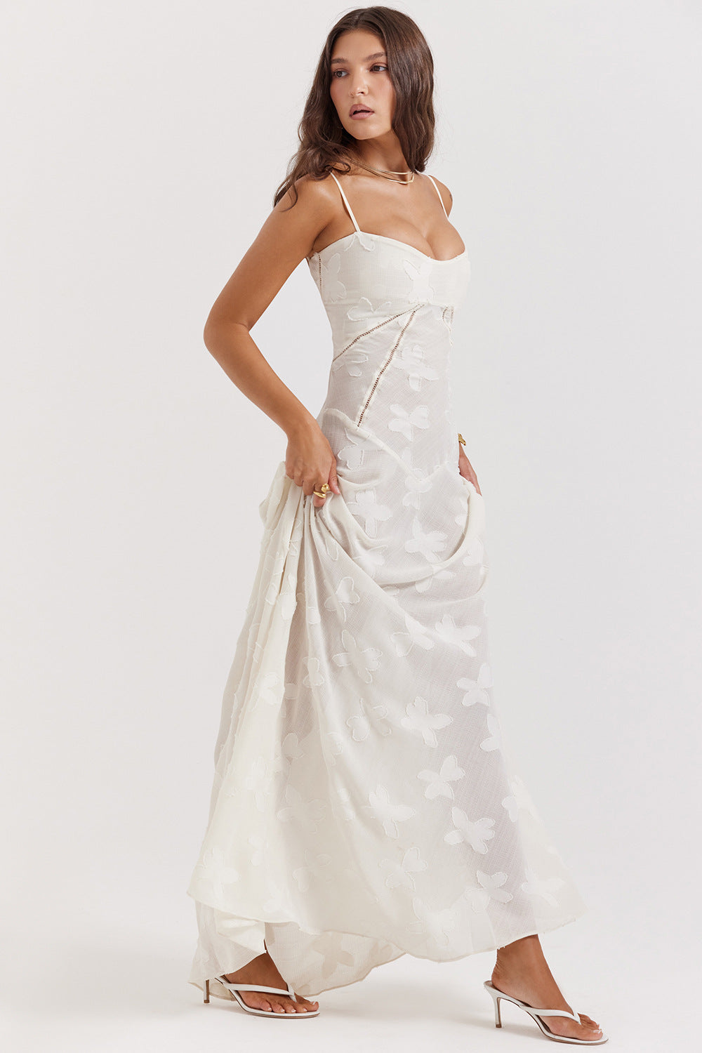 Lucia | Vestido Largo en Blanco Roto