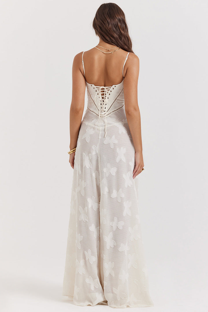 Lucia | Vestido Largo en Blanco Roto