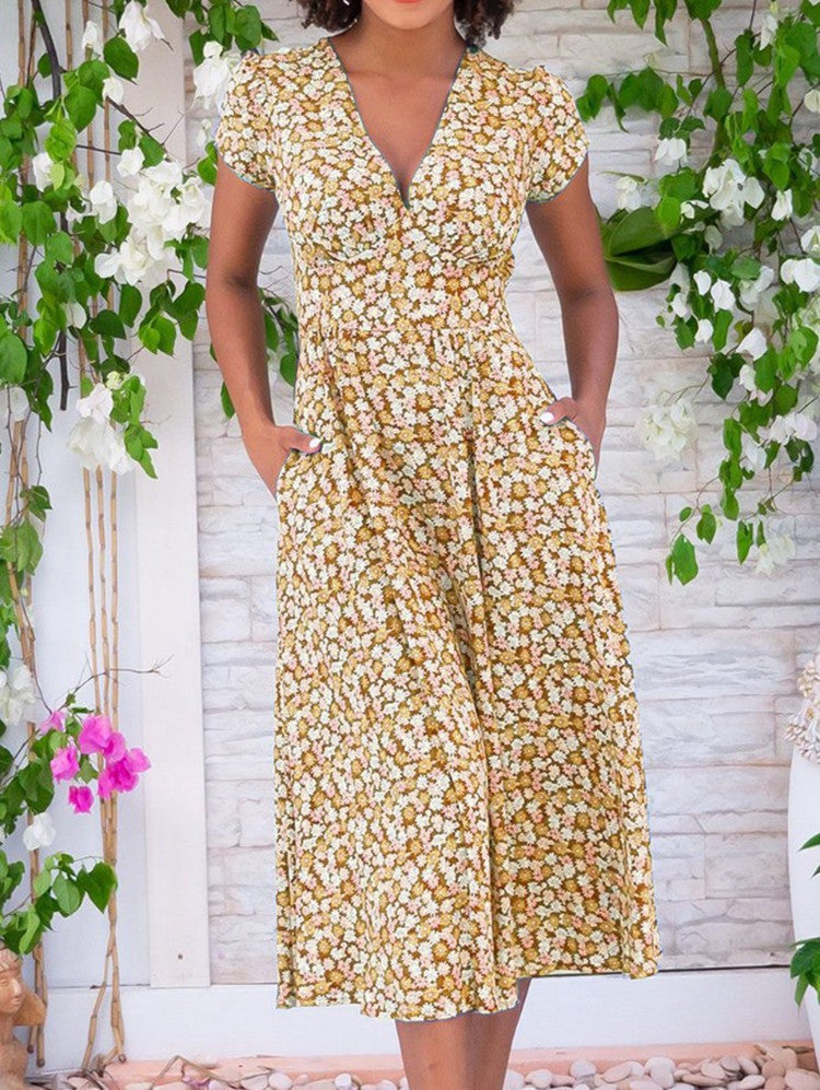 Fienna – Midi Dress with Button Detail