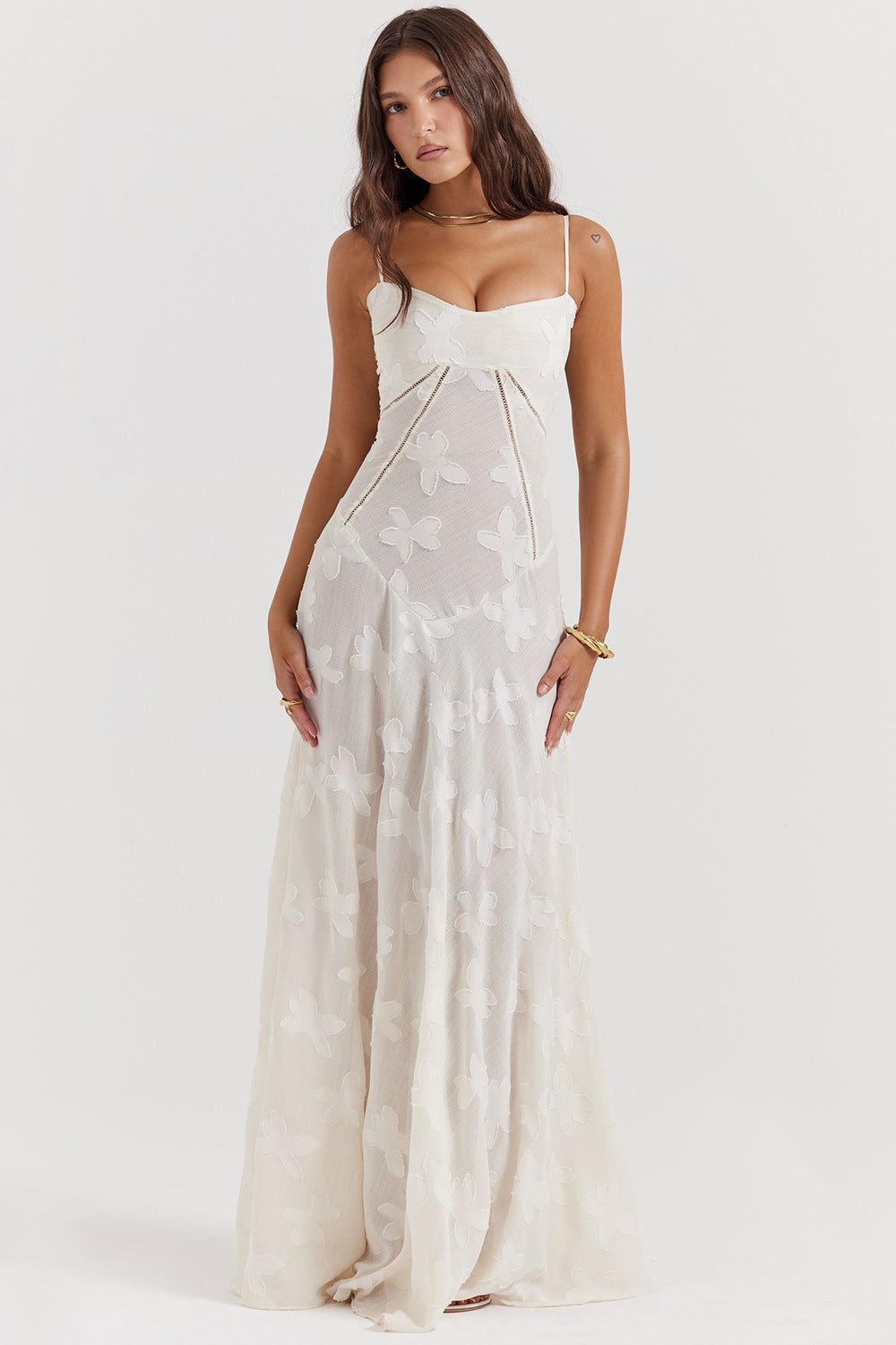 Lucia | Vestido Largo en Blanco Roto