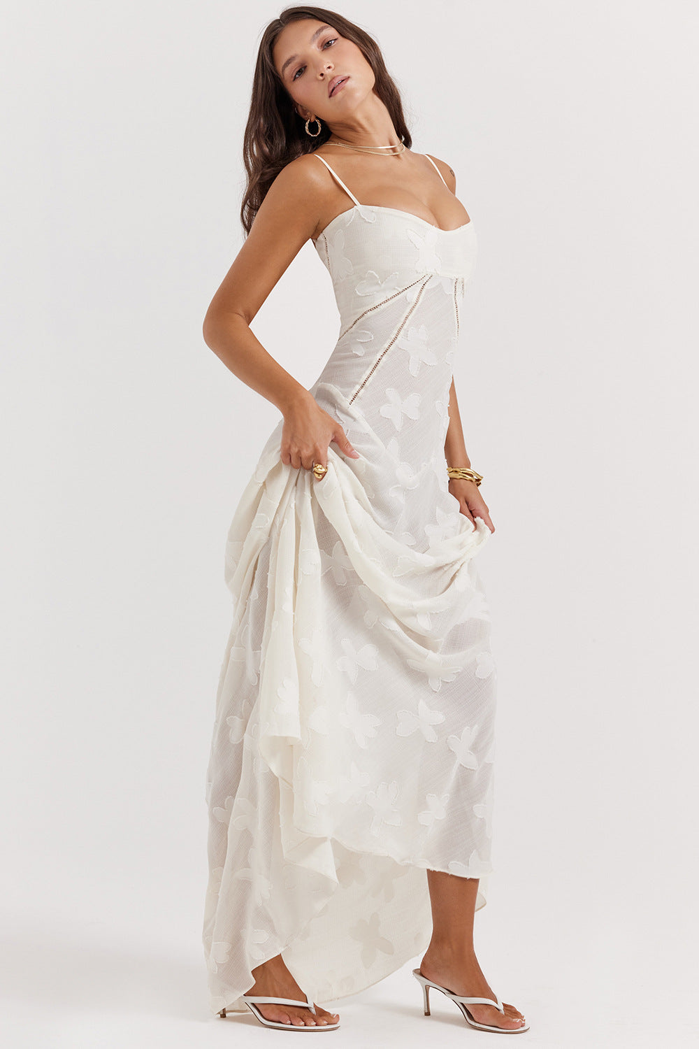 Lucia | Vestido Largo en Blanco Roto