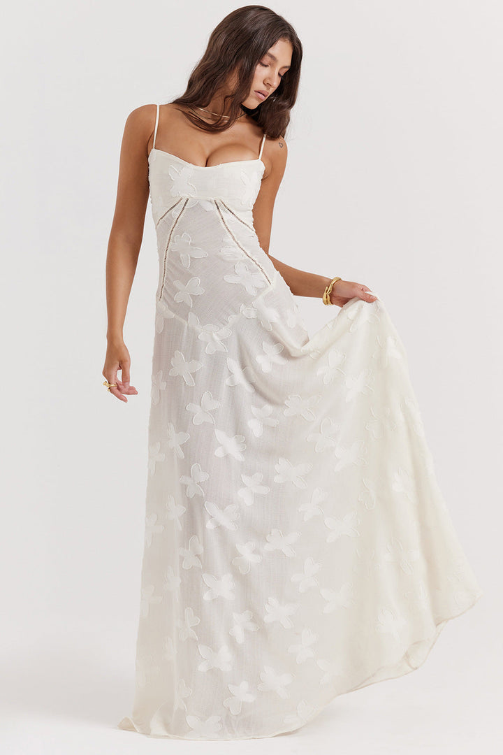 Lucia | Vestido Largo en Blanco Roto