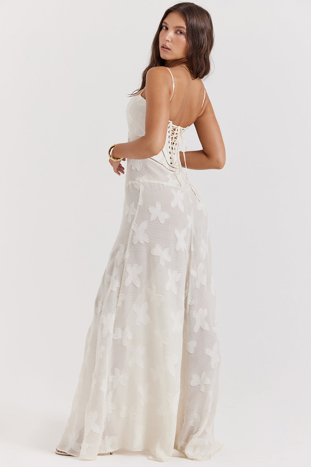 Lucia | Vestido Largo en Blanco Roto