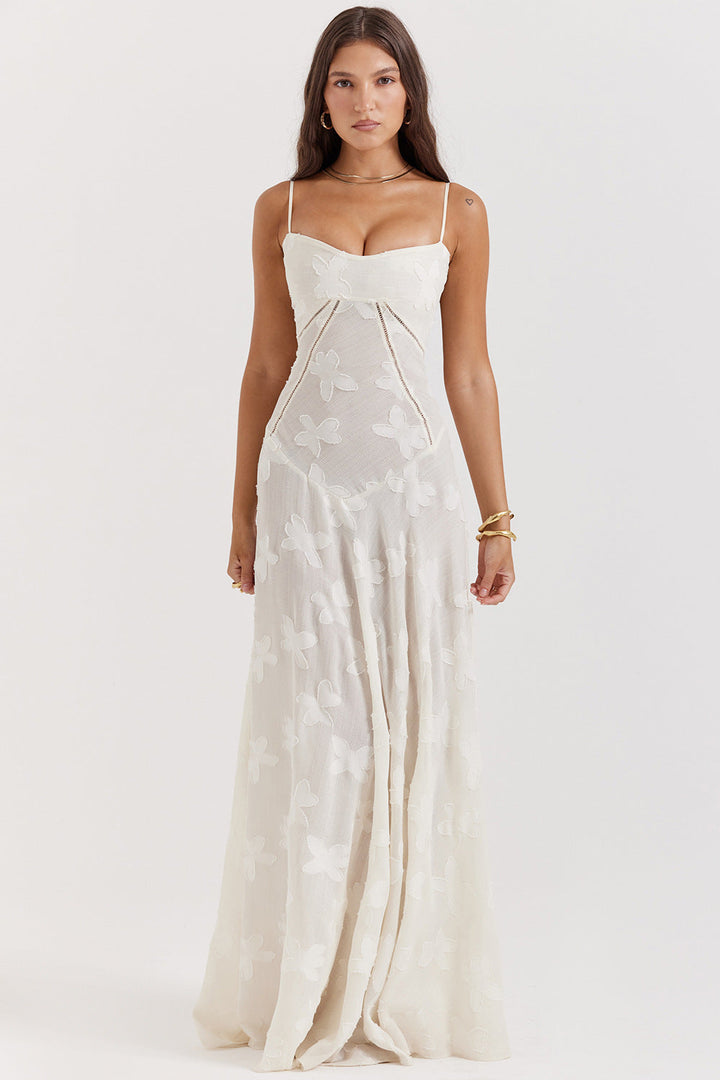 Lucia | Vestido Largo en Blanco Roto