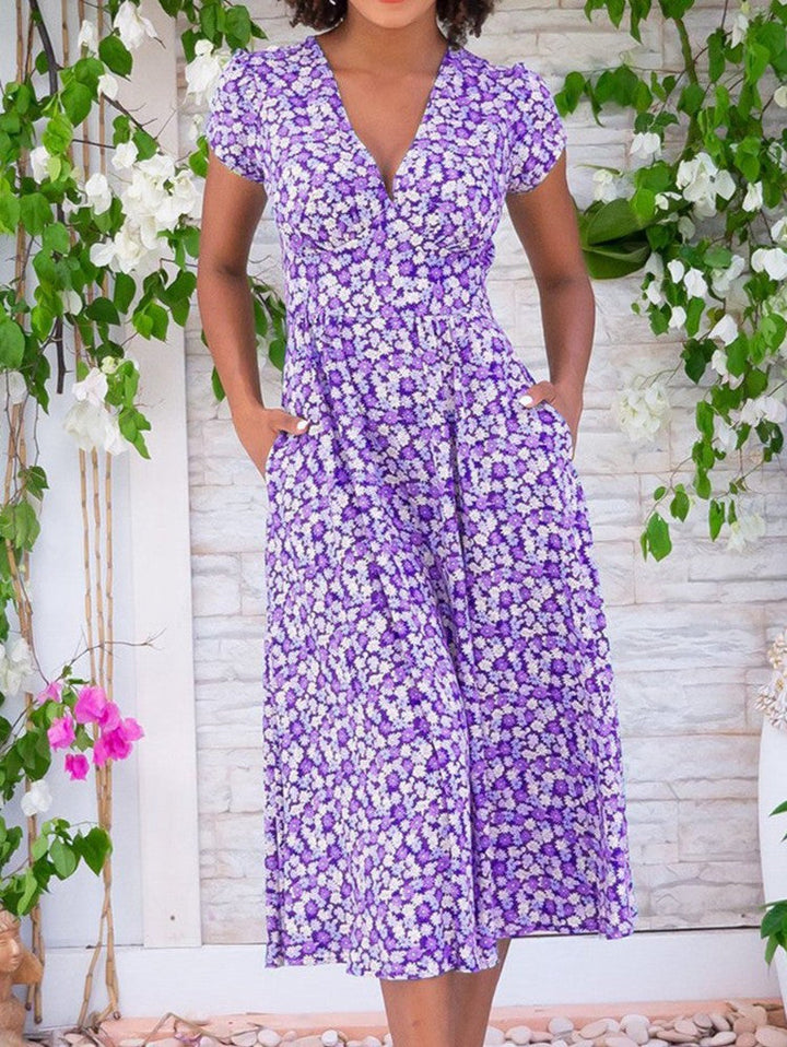 Fienna – Midi Dress with Button Detail