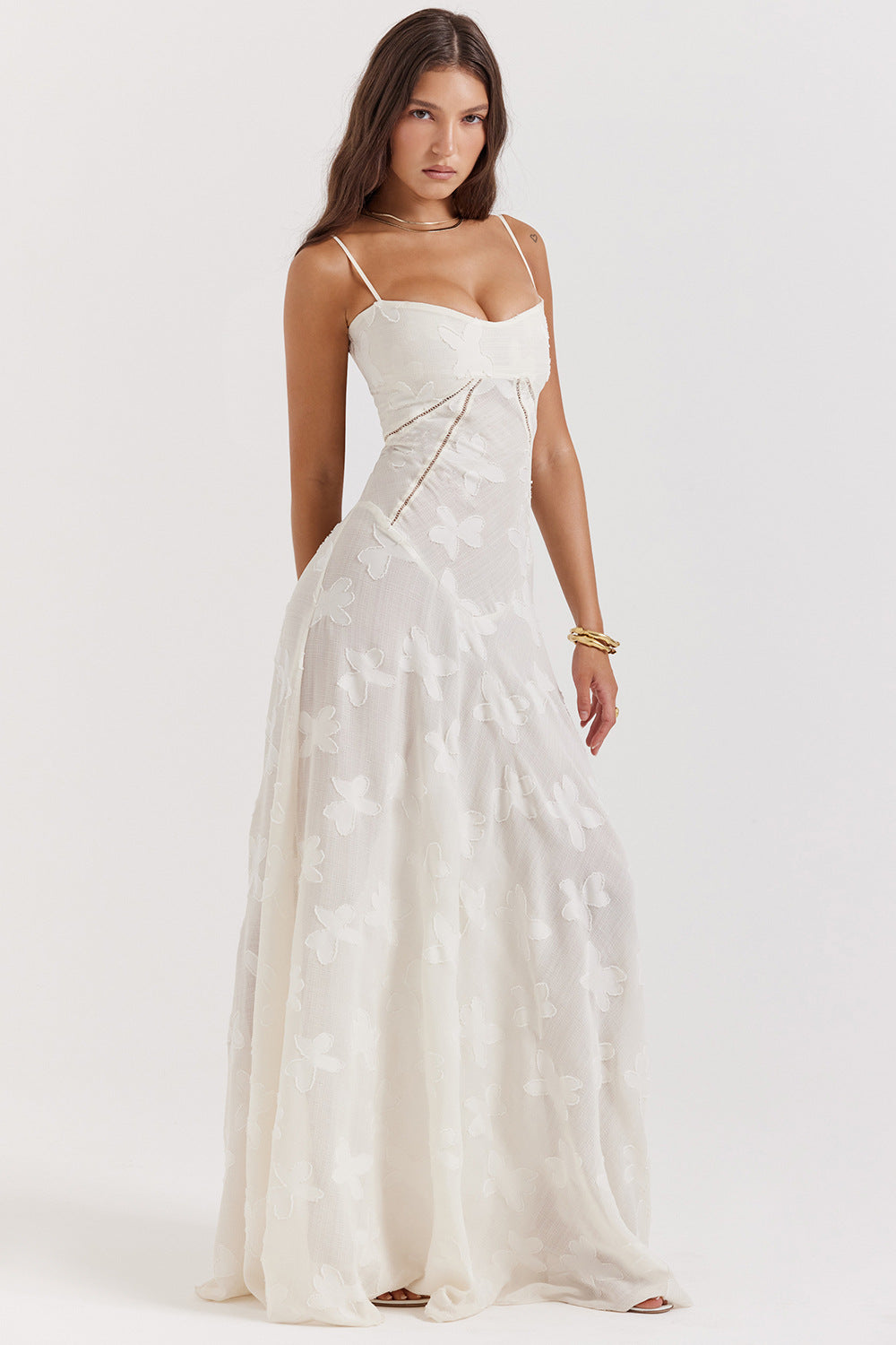 Lucia | Vestido Largo en Blanco Roto