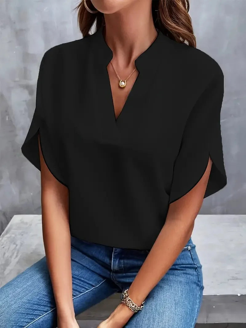 Roswina – Blusa de corte holgado con escote en V