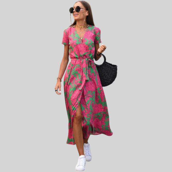 Alina – Vestido cruzado con diseño floral