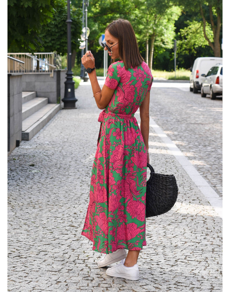 Alina – Vestido cruzado con diseño floral