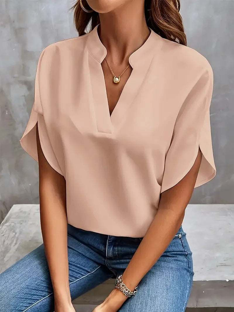 Roswina – Blusa de corte holgado con escote en V