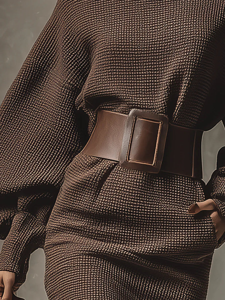 Maribelle | Φόρεμα Μίνι Πλεκτό με Ζώνη