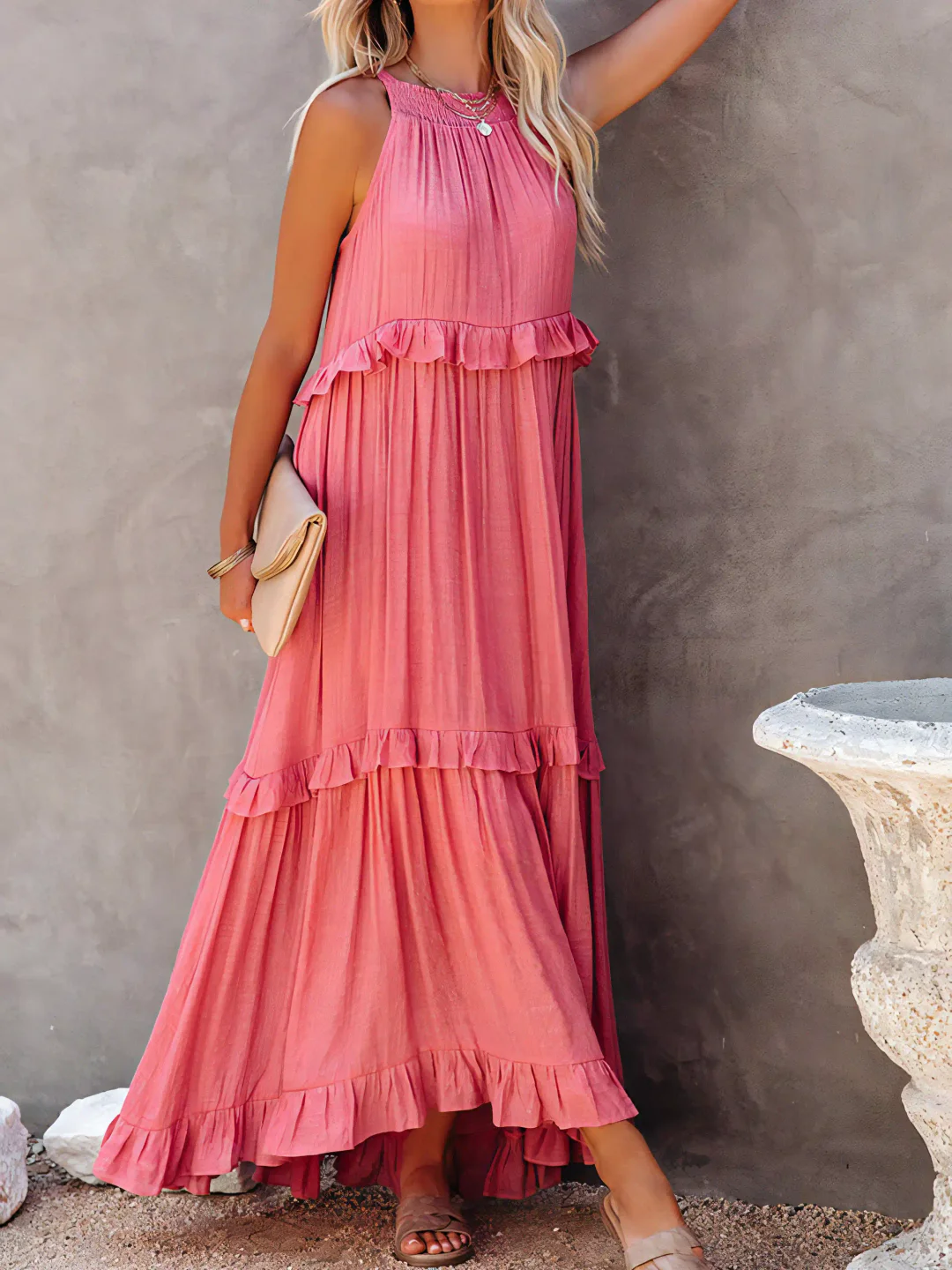 Mareike – Maxi vestido con volantes