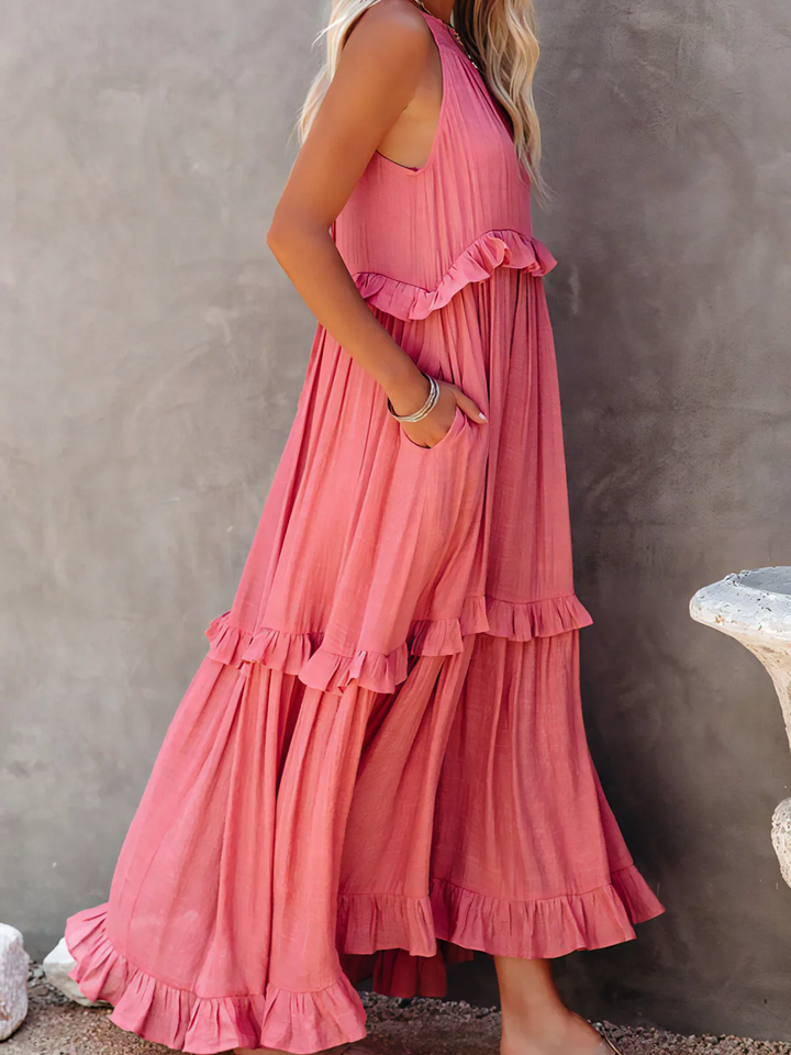 Mareike – Maxi vestido con volantes