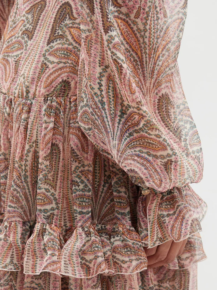 Ayla | Vintage Φόρεμα Μάξι με Στάμπα Paisley