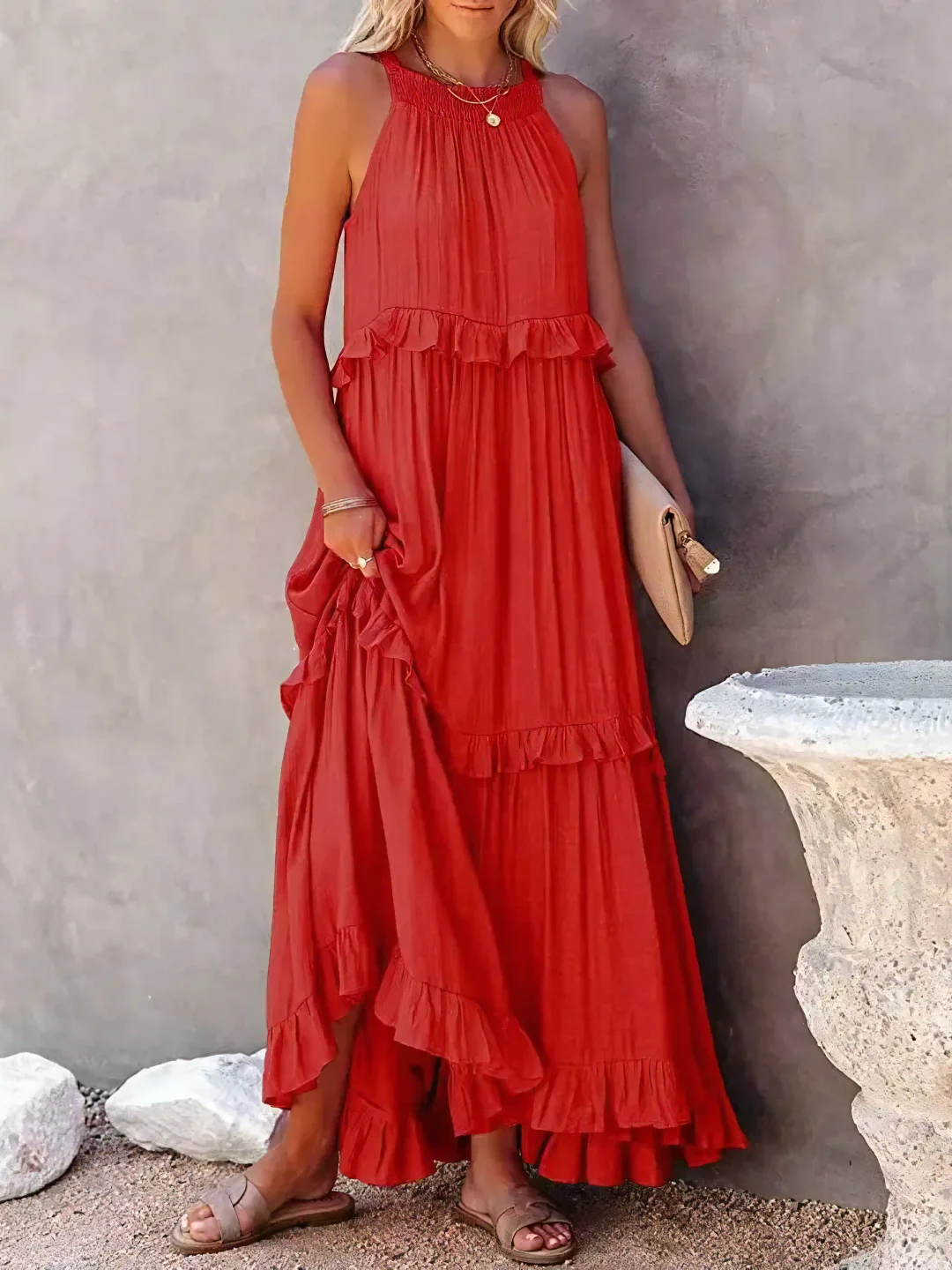 Mareike – Maxi vestido con volantes
